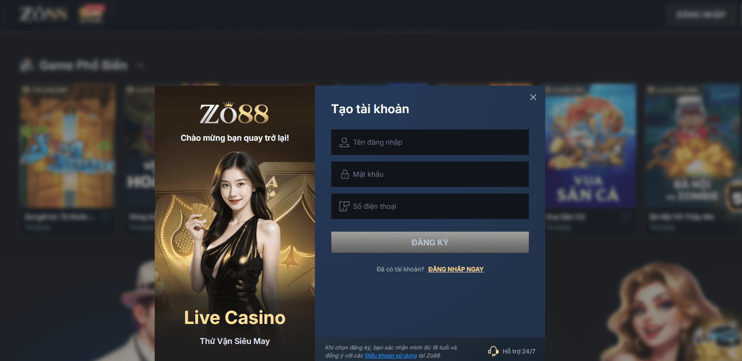 ZO88 -Thiên Đường Cá Cược Uy Tín Được Săn Đón Nhất 2025 3 Chi tiết quy trình đăng ký ZO88 dành cho các tân binh mới
