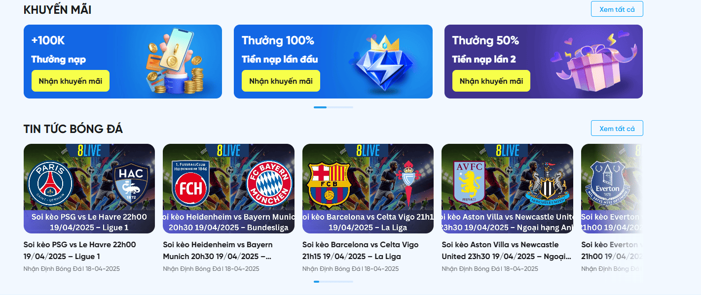 8LIVE - Nhà Cái Cá Cược Xanh Chín, Đẳng Cấp Nhất 2025 3 Các chương trình khuyến mãi cực xịn có tại 8LIVE