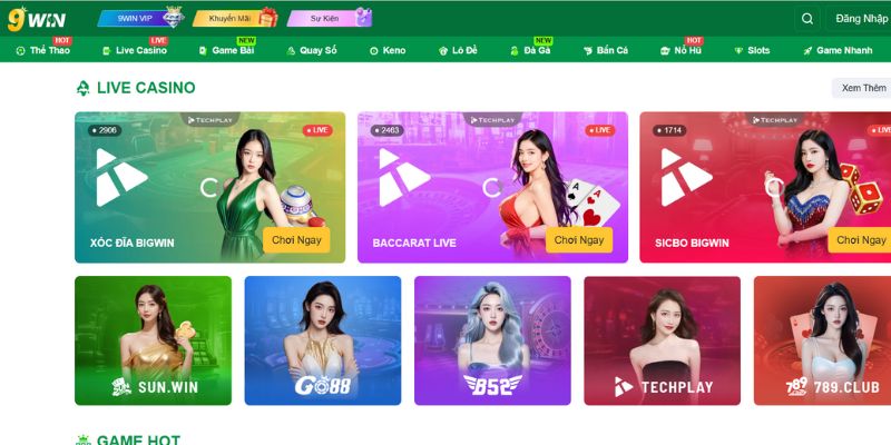 9WIN - Nhà Cái Cá Cược Trực Tuyến Uy Tín Số 1 Châu Á 2025 2 Chơi nhanh, thưởng lớn với hàng loạt các tựa game đình đám